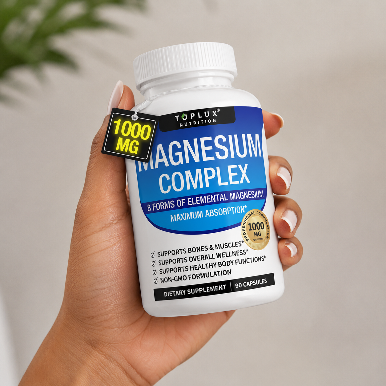 TopLux Nutrition Magnesium Complex 1000mg – 8-Form Magnesium Support
